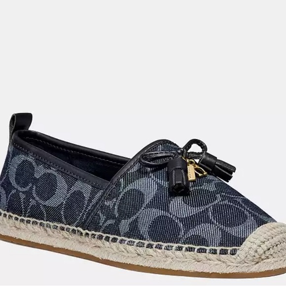 Coach Carson Signature Denim Espadrille shoe - Picture 1 of 6